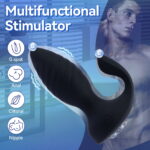 Unique Design Anal Toy 2 in 1 Dual Motors Clit Anal Butt Plug Vibrator Stimulator