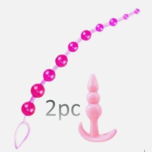 2pcs anal toy Combo Pink
