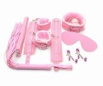 Pink BDSM set for games consisting of 7 items