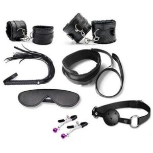 7 Pieces Black BDSM Bondage Kit For Women