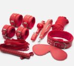 7Pc Red Beginner BDSM Bondage Kit