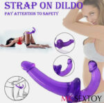 Strapless Strap on Jelly Double Ended Anal Vagina Dildo