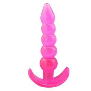 Anal Beads Sex Toys For Women Men Gay Silicone Butt Plug Long Beads Pink